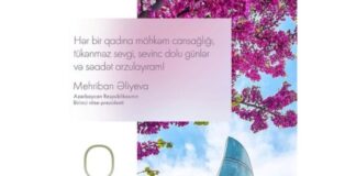 Birinci vitse-prezident Mehriban Əliyeva 8 Mart – Beynəlxalq Qadınlar Günü münasibətilə instaqram səhifəsində paylaşım edib