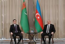 Azərbaycan Prezidenti İlham Əliyev Türkmənistan Prezidenti Sərdar Berdiməhəmmədov ilə görüşüb