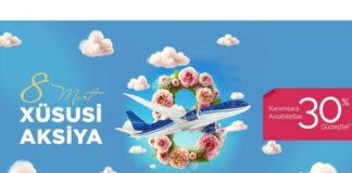 AZAL 8 mart münasibətilə bir sıra istiqamətlər üzrə aviabiletlərə güzəşt elan edib
