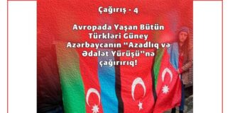 Brüsseldə Güney Azərbaycan türklərinin “Azadlıq və ədalət yürüşü” adlı mitinqi keçiriləcək