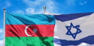 Azərbaycan və İsrail bayraqları
