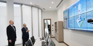 Prezident İlham Əliyev Əmlak Məsələləri Dövlət Xidmətinin yeni inzibati binasının açılışında