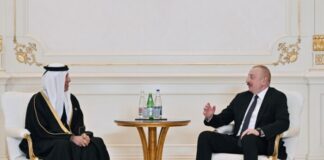 Azərbaycan Respublikasının Prezidenti İlham Əliyev martın 1-də Birləşmiş Ərəb Əmirliklərinin Ali Şurasının üzvü, Ras əl-Xeymə Əmirliyinin hakimi Əlahəzrət Şeyx Saud Bin Saqr Al Qasimini qəbul edib