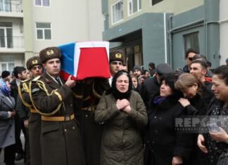 Şəhid Şəhriyar Əlibəyli II Şəhidlər xiyabanında dəfn edilib