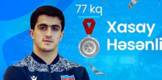 Azərbaycanın yunan-Roma güləşçisi Xasay Həsənli