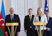 Azərbaycan Prezidenti İlham Əliyev və Bosniya və Herseqovinanın Rəyasət Heyətinin Sədri Jelka Tsviyanoviç mətbuata bəyanatlarla çıxış ediblər Azərbaycan Prezidenti İlham Əliyev və Bosniya və Herseqovinanın Rəyasət Heyətinin Sədri Jelka Tsviyanoviç mətbuata bəyanatlarla çıxış ediblər