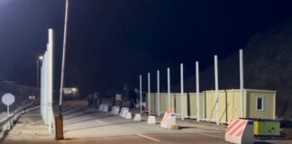 Laçın yolundakı nəzarət-buraxılış məntəqəsi