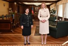 Milli Məclisin sədri Sahibə Qafarova Ukrayna Ali Radasının sədr müavini Olena Kondratiukla görüşüb