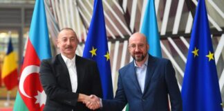 Brüsseldə işgüzar səfərdə olan Azərbaycan Respublikasının Prezidenti İlham Əliyevin mayın 14-də Avropa İttifaqı Şurasının Prezidenti Şarl Mişel ilə görüşü olub