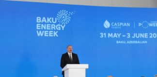 Prezident İlham Əliyev Bakı Enerji Həftəsi çərçivəsində 28-ci Beynəlxalq Xəzər Neft və Qaz Sərgisinin rəsmi açılış mərasimində