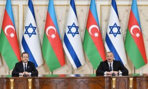 Azərbaycan Respublikasının Prezidenti İlham Əliyev və İsrail Dövlətinin Prezidenti İsxak Hersoq mətbuata bəyanatlarla çıxış ediblər