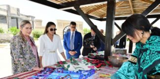 Azərbaycan Respublikasının birinci xanımı Mehriban Əliyeva və İsrail Dövlətinin birinci xanımı Mixal Hersoq Qala Arxeoloji-Etnoqrafik Muzey Kompleksində olublar