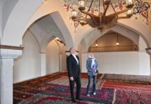 Prezident İlham Əliyev və birinci xanım Mehriban Əliyeva Şuşada Mehmandarovların malikanə kompleksinin açılışında iştirak ediblər Mehmandarovların malikanə kompleksi