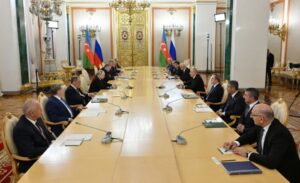 Moskvada Prezident İlham Əliyevin Prezident Vladimir Putinlə görüşü olub