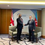 Nazir Ceyhun Bayramovun Birləşmiş Krallığın dövlət katibi Ceyms Kleverli ilə görüşü