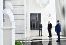 Prezident İlham Əliyev Kənd Təsərrüfatı Nazirliyinin Bakıda yeni inzibati binasının açılışında iştirak edib