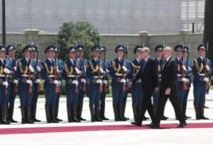 Azərbaycan Prezidentinin dəvəti ilə ölkəmizə dövlət səfərinə gələn Türkiyə Prezidenti Rəcəb Tayyib Ərdoğanın rəsmi qarşılanma mərasimi olub