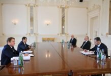 Azərbaycan Prezidenti İlham Əliyev Rusiya Prezidentinin köməkçisini qəbul edib Azərbaycan Respublikasının Prezidenti İlham Əliyev iyunun 12-də Rusiya Federasiyası Prezidentinin köməkçisi İqor Levitini qəbul edib