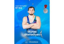 Azərbaycanın yunan-Roma güləşçisi İstanbulda gümüş medal qazanıb Azərbaycanın yunan-Roma güləşçisi Murad Əhmədiyev