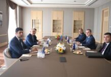 Azərbaycanın xarici işlər naziri Ceyhun Bayramov Türkiyəyə səfəri çərçivəsində Türkiyə Prezidentinin baş müşaviri Akif Çağatay Kılıçla görüşüb
