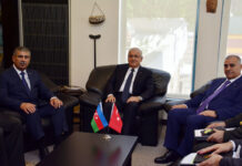 Azərbaycan Respublikasının müdafiə naziri general-polkovnik Zakir Həsənov, Dövlət Təhlükəsizliyi Xidmətinin rəisi general-polkovnik Əli Nağıyev və Türkiyənin milli müdafiə naziri cənab Yaşar Gülerin iştirakı ilə görüş