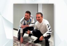 Messinin “Azərxalça” imzalı ad günü hədiyyəsi iş adamı Adnan Əhmədzadə Lionel Messinin ad günündə iştirak edərək, ona Azərbaycan xalçası hədiyyə edib