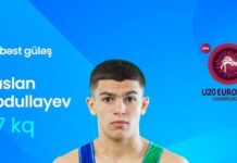 Azərbaycanın sərbəst güləşçisi Ruslan Abdullayev