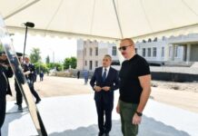 Şuşada 1 nömrəli tam orta məktəbin binasında tikinti işlərinin gedişi ilə tanışlıq Azərbaycan Respublikasının Prezidenti İlham Əliyev iyulun 21-də Şuşa şəhərində 1 nömrəli tam orta məktəbin binasında tikinti işlərinin gedişi ilə tanış olub