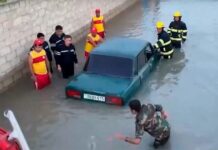 Bərdənin Qaraqoyunlu kəndində subasma ilə əlaqədar təxliyə işləri