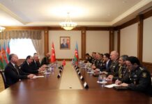Türkiyə Respublikasının milli müdafiə naziri cənab Yaşar Güler və Azərbaycan Respublikasının müdafiə naziri General-polkovnik Zakir Həsənov