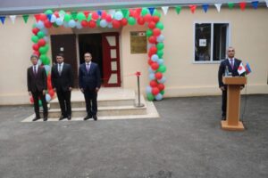 Neftçalada Qırmızıkənd kənd məktəbinin əlavə binasının inşası layihəsinin təqdimatı