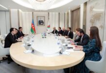 Azərbaycan Respublikası Dövlət Neft Şirkətinin (SOCAR) prezidenti Rövşən Nəcəf Özbəkistan Respublikasının energetika naziri Jurabek Mirzamaxmudov ilə görüşüb