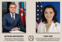 Azərbaycanın xarici işlər naziri Ceyhun Bayramov ilə ABŞ dövlət katibinin Avropa və Avrasiya məsələləri üzrə köməkçisi vəzifəsini icra edən Yuri Kim arasında telefon danışığı baş tutub