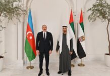 BƏƏ Prezidenti Azərbaycanın dövlət başçısına zəng edib Azərbaycan Respublikasının Prezidenti İlham Əliyev oktyabrın 27-də Birləşmiş Ərəb Əmirliklərinin Prezidenti Şeyx Məhəmməd bin Zayed Al Nəhyana zəng edib