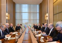Prezident İlham Əliyev: Astara çayı üzərindən və Ağbənd ərazisindən keçəcək marşrutlar İranla Azərbaycan arasında qardaşlıq münasibətlərinin möhkəmlənməsinə xidmət edəcək Azərbaycan Prezidenti İlham Əliyev noyabrın 9-da Daşkənddə İran Prezidenti Seyid İbrahim Rəisi ilə görüşdə