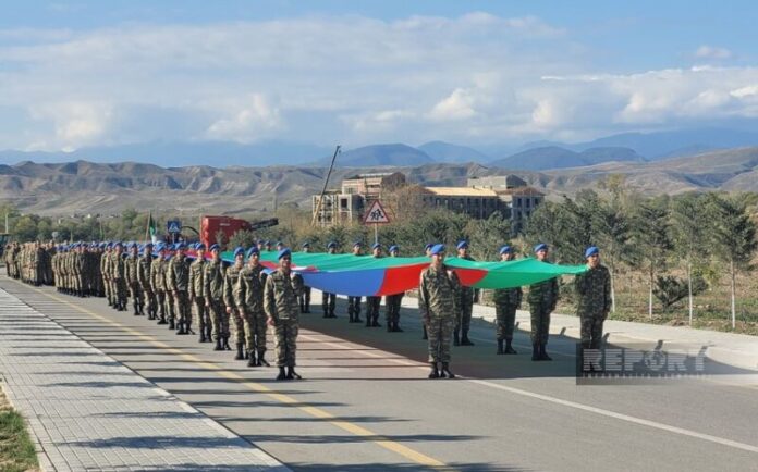 Zəngilanda Zəfər Günü münasibətilə hərbçilərin yürüşü