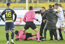 Türkiyədə hakimi vuran klub prezidenti saxlanılıb, bütün oyunlar təxirə salınıb “Ankaragücü” klubunun prezidenti Faruk Koca