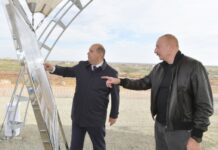 Ağdam rayonunun Salahlı Kəngərli kəndinin təməli qoyulub Ağdam rayonunun Salahlı Kəngərli kəndinin təməli qoyulub