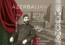 Hacı Zeynalabdin Tağıyevin 200 illiyinə həsr olunan poçt markası dövriyyəyə buraxılıb Hacı Zeynalabdin Tağıyevin 200 illiyinə həsr olunan poçt marka