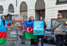 Romada Ermənistanın mina terroruna qarşı etiraz aksiyası təşkil edilib Romada Ermənistanın mina terroruna qarşı etiraz aksiyası