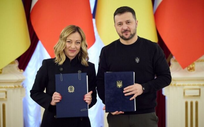 Ukrayna Prezidenti Volodimir Zelenski və İtaliyanın Baş naziri Corcia Meloni