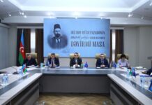 Əli bəy Hüseynzadənin 160 illik yubileyinə həsr olunmuş dəyirmi masa keçirilib Əli bəy Hüseynzadənin 160 illik yubileyinə həsr olunmuş dəyirmi masa