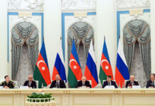 Azərbaycan və Rusiya prezidentlərinin Baykal-Amur Magistralının 50 illik yubileyi münasibətilə dəmir yolu sahəsinin veteranları və işçiləri ilə birgə görüşü keçirilib Aprelin 22-də Moskvada Azərbaycan Respublikasının Prezidenti İlham Əliyevin və Rusiya Federasiyasının Prezidenti Vladimir Putinin Baykal-Amur Magistralının 50 illik yubileyi münasibətilə dəmir yolu sahəsinin veteranları və işçiləri ilə birgə görüşü