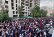 İrəvanda etiraz aksiyası zamanı 130-dan çox şəxs saxlanılıb İrəvanda etiraz aksiyası