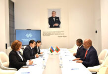 Mədəniyyət naziri maldivli həmkarı ilə görüşüb Mayın 13-də Azərbaycan Respublikasının mədəniyyət naziri Adil Kərimli ilə “Şuşa – İslam dünyasının mədəniyyət paytaxtı 2024” ilinin rəsmi açılış mərasimi çərçivəsində ölkəmizdə səfərdə olan Maldiv Respublikasının dhivehi dili, mədəniyyət və irs naziri Adam Nasir İbrahim arasında ikitərəfli görüş keçirilib