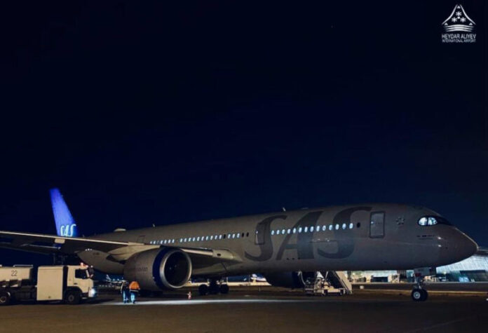 “Scandinavian Airlines” aviaşirkətinin Kopenhagen-Tokio reysini yerinə yetirən hava gəmisi