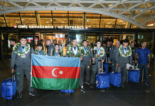 Avropa birinciliyində yüksək nəticələr əldə edən Azərbaycan ağırlıqqaldıranları Vətənə qayıdıblar Azərbaycan ağırlıqqaldıranları