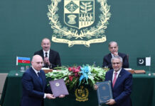 İslamabadda Azərbaycan ilə Pakistan arasında imzalanmış sənədlərin mübadiləsi mərasimi olub İslamabadda Azərbaycan ilə Pakistan arasında imzalanmış sənədlərin mübadiləsi mərasimi