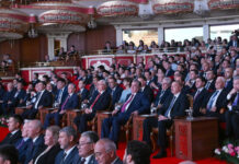 Prezident İlham Əliyev Astanada “Вечер дружбы” adlı qala konsertdə iştirak edib Prezident İlham Əliyev Astanada “Вечер дружбы” adlı qala konsertdə