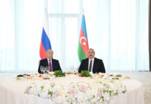 Prezident İlham Əliyevin adından Rusiya Prezidenti Vladimir Putinin şərəfinə dövlət ziyafəti verilib Prezident İlham Əliyevin adından Rusiya Prezidenti Vladimir Putinin şərəfinə dövlət ziyafəti verilib